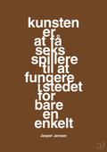 plakat: kunsten er at få seks spillere til at fungere i stedet for bare en enkelt - dark brown-Håndbold-A1two3
