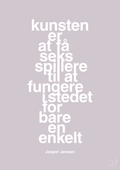 plakat: kunsten er at få seks spillere til at fungere i stedet for bare en enkelt - dusty lilac-Håndbold-A1two3