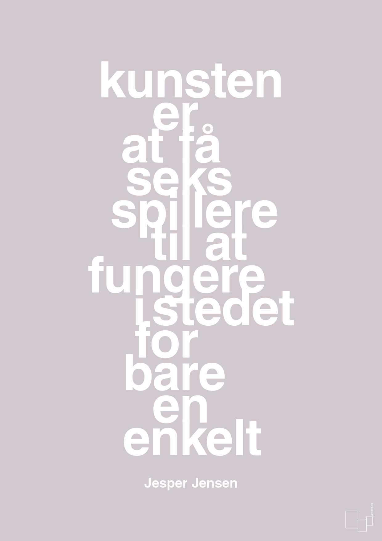 plakat: kunsten er at få seks spillere til at fungere i stedet for bare en enkelt - dusty lilac-Håndbold-A1two3