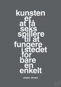 plakat: kunsten er at få seks spillere til at fungere i stedet for bare en enkelt - graphic charcoal-Håndbold-A1two3