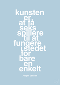 plakat: kunsten er at få seks spillere til at fungere i stedet for bare en enkelt - heavenly blue-Håndbold-A1two3