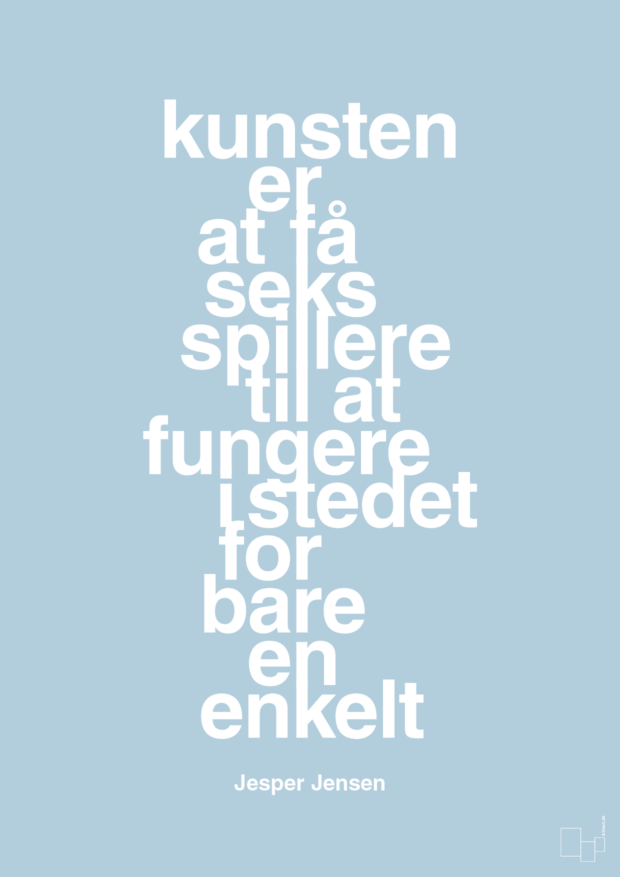 plakat: kunsten er at få seks spillere til at fungere i stedet for bare en enkelt - heavenly blue-Håndbold-A1two3