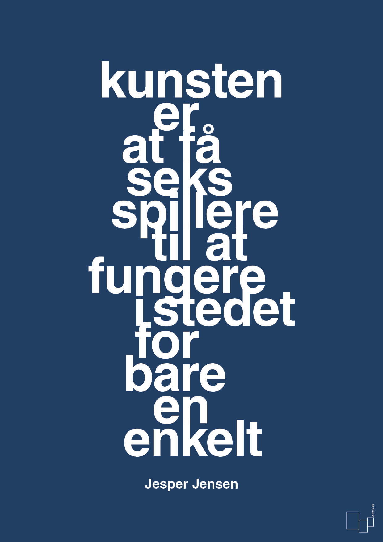 plakat: kunsten er at få seks spillere til at fungere i stedet for bare en enkelt - lapis blue-Håndbold-A1two3