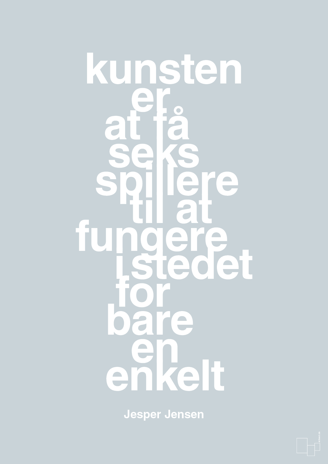 plakat: kunsten er at få seks spillere til at fungere i stedet for bare en enkelt - light drizzle-Håndbold-A1two3