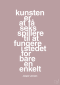 plakat: kunsten er at få seks spillere til at fungere i stedet for bare en enkelt - light rose-Håndbold-A1two3