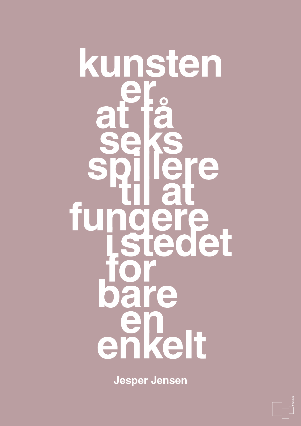 plakat: kunsten er at få seks spillere til at fungere i stedet for bare en enkelt - light rose-Håndbold-A1two3