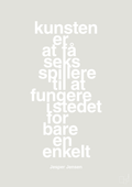 plakat: kunsten er at få seks spillere til at fungere i stedet for bare en enkelt - painters white-Håndbold-A1two3