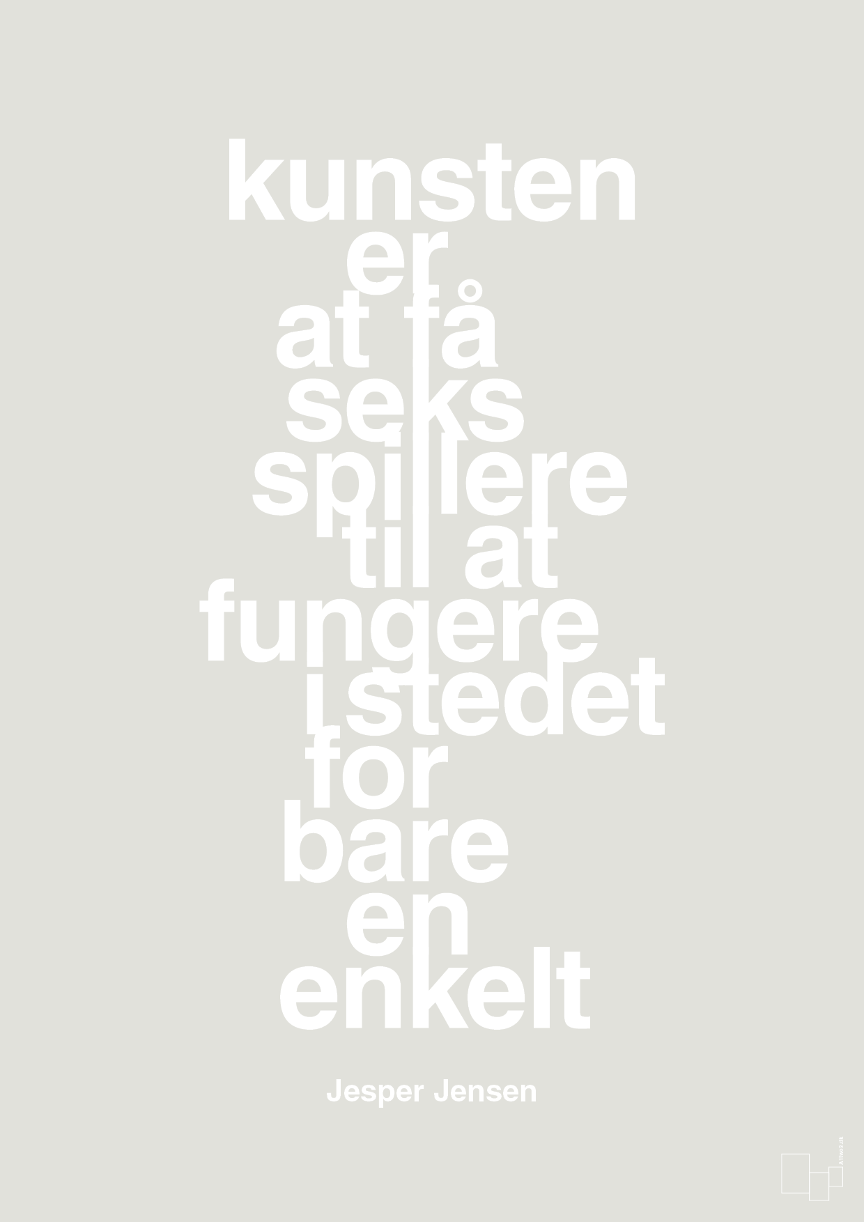plakat: kunsten er at få seks spillere til at fungere i stedet for bare en enkelt - painters white-Håndbold-A1two3