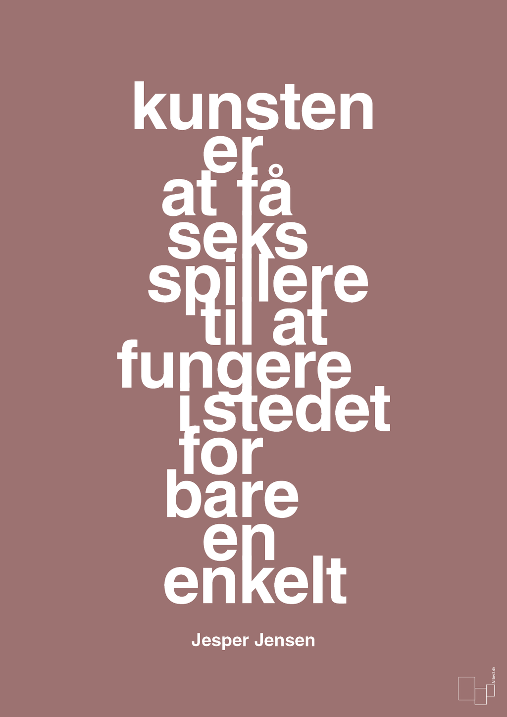 plakat: kunsten er at få seks spillere til at fungere i stedet for bare en enkelt - plum-Håndbold-A1two3