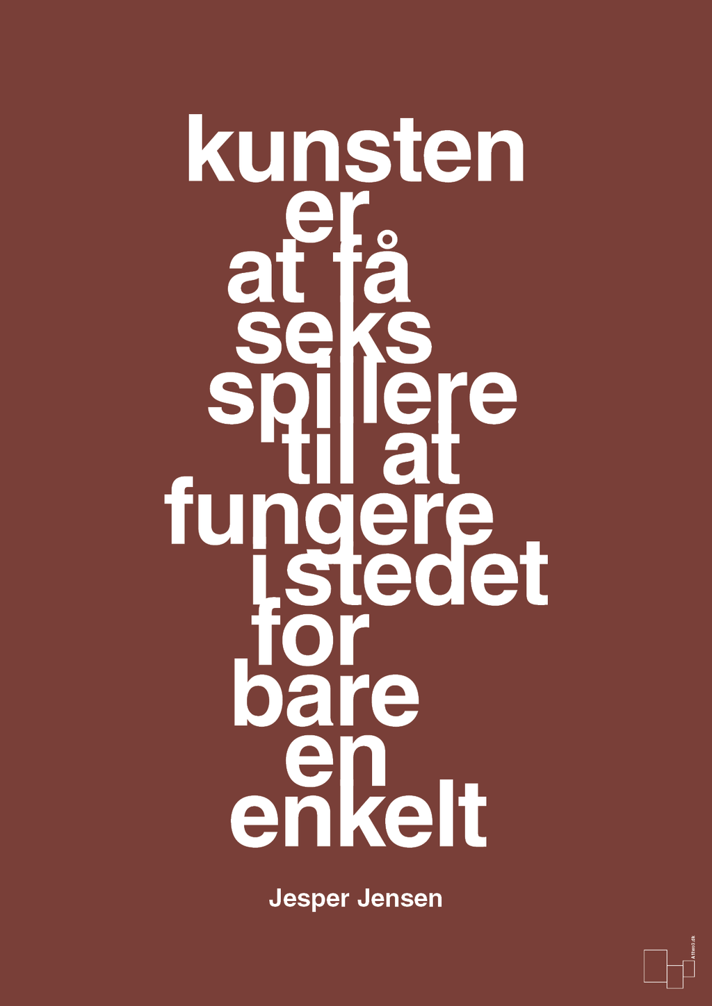 plakat: kunsten er at få seks spillere til at fungere i stedet for bare en enkelt - red pepper-Håndbold-A1two3
