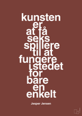 plakat: kunsten er at få seks spillere til at fungere i stedet for bare en enkelt - red pepper-Håndbold-A1two3