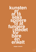 plakat: kunsten er at få seks spillere til at fungere i stedet for bare en enkelt - rumba orange-Håndbold-A1two3