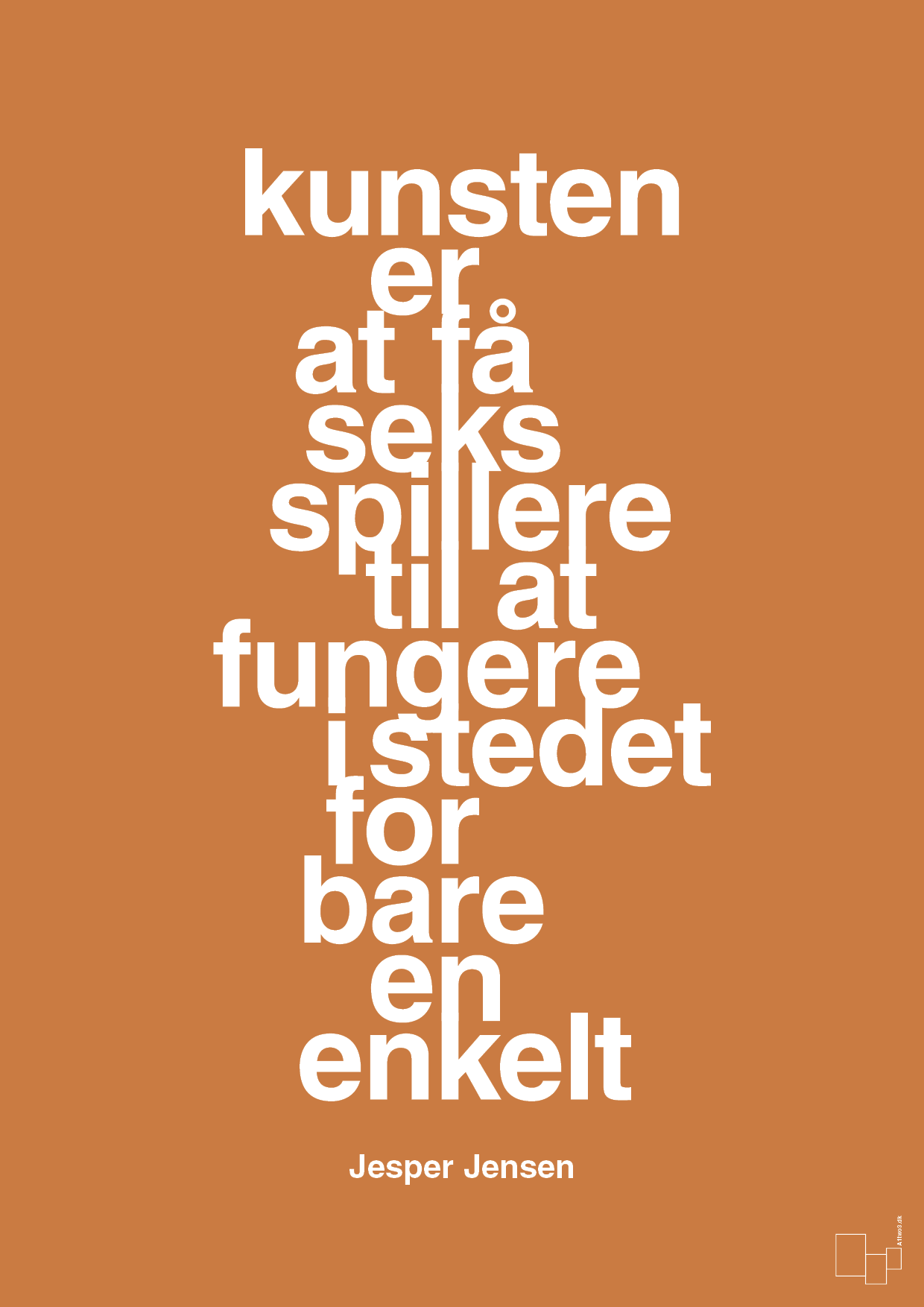 plakat: kunsten er at få seks spillere til at fungere i stedet for bare en enkelt - rumba orange-Håndbold-A1two3