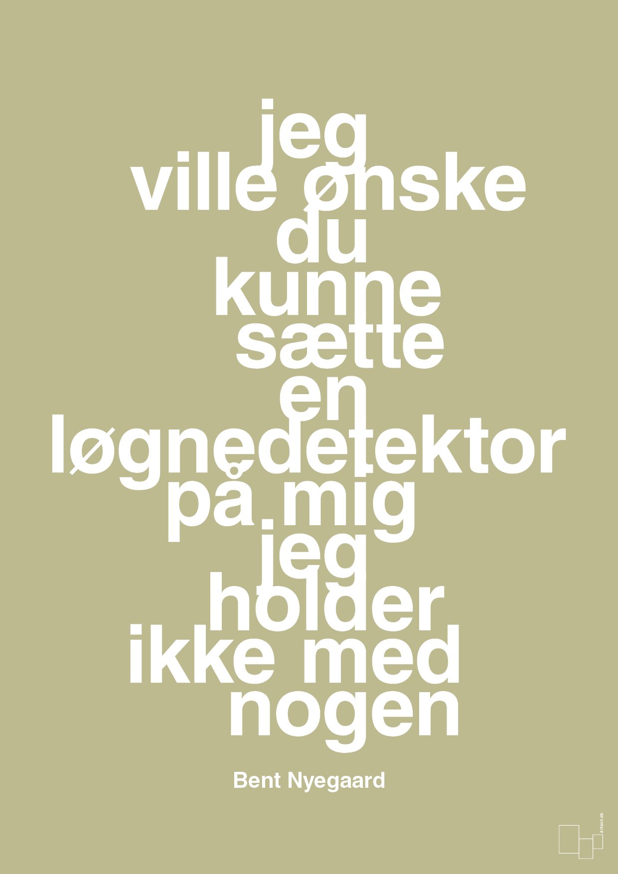 plakat: jeg ville ønske du kunne sætte en løgnedetektor på mig - jeg holder ikke med nogen - back to nature-Håndbold-A1two3