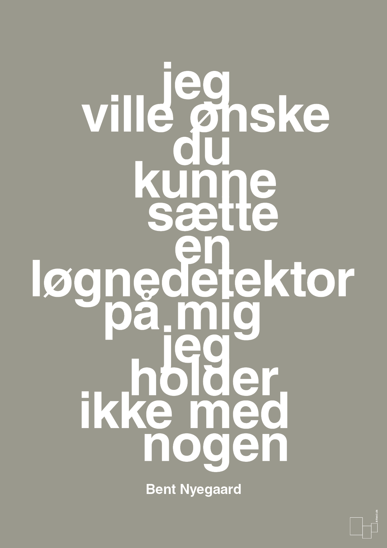 plakat: jeg ville ønske du kunne sætte en løgnedetektor på mig - jeg holder ikke med nogen - battleship gray-Håndbold-A1two3