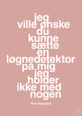 plakat: jeg ville ønske du kunne sætte en løgnedetektor på mig - jeg holder ikke med nogen - bubble shell-Håndbold-A1two3