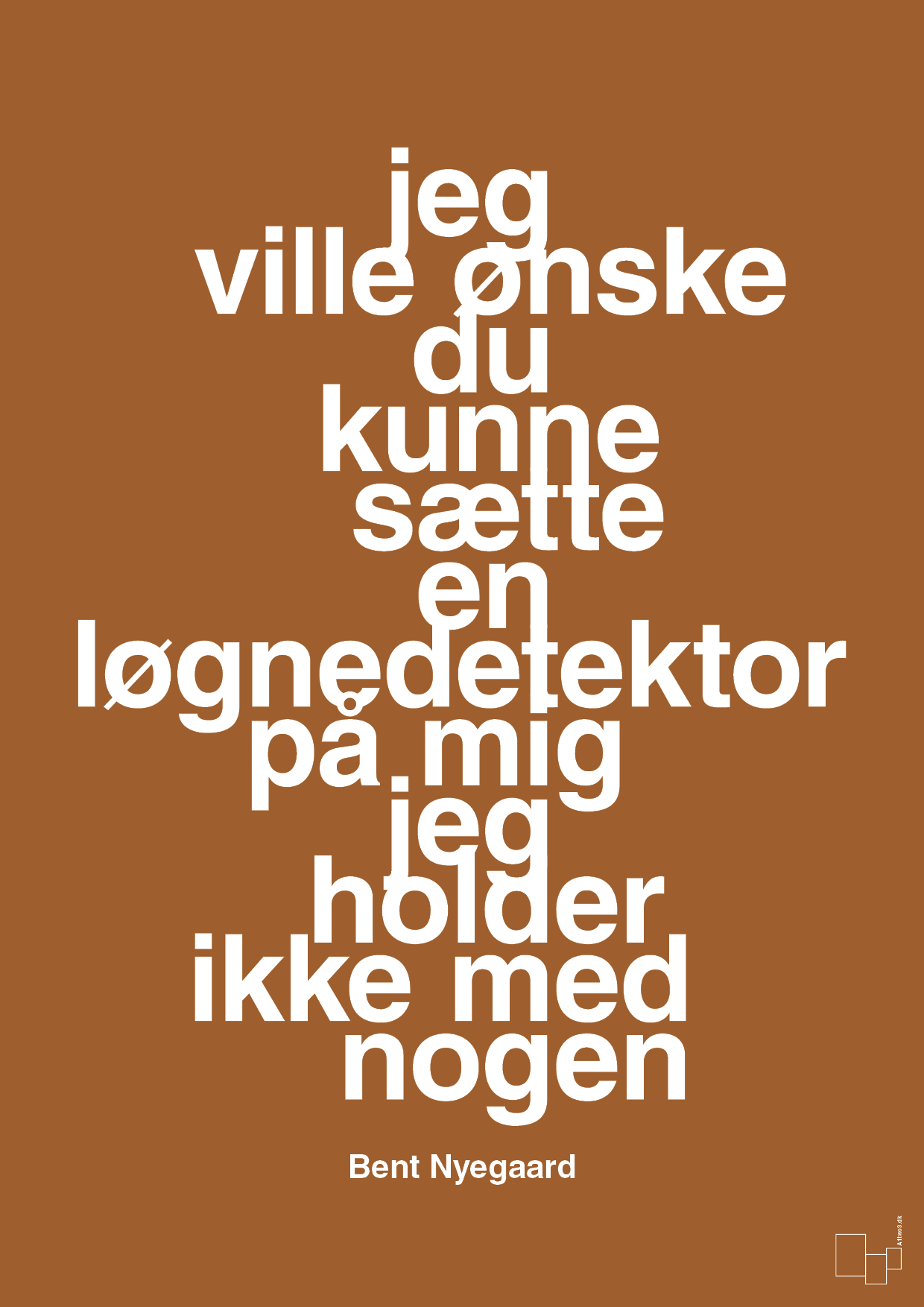 plakat: jeg ville ønske du kunne sætte en løgnedetektor på mig - jeg holder ikke med nogen - cognac-Håndbold-A1two3