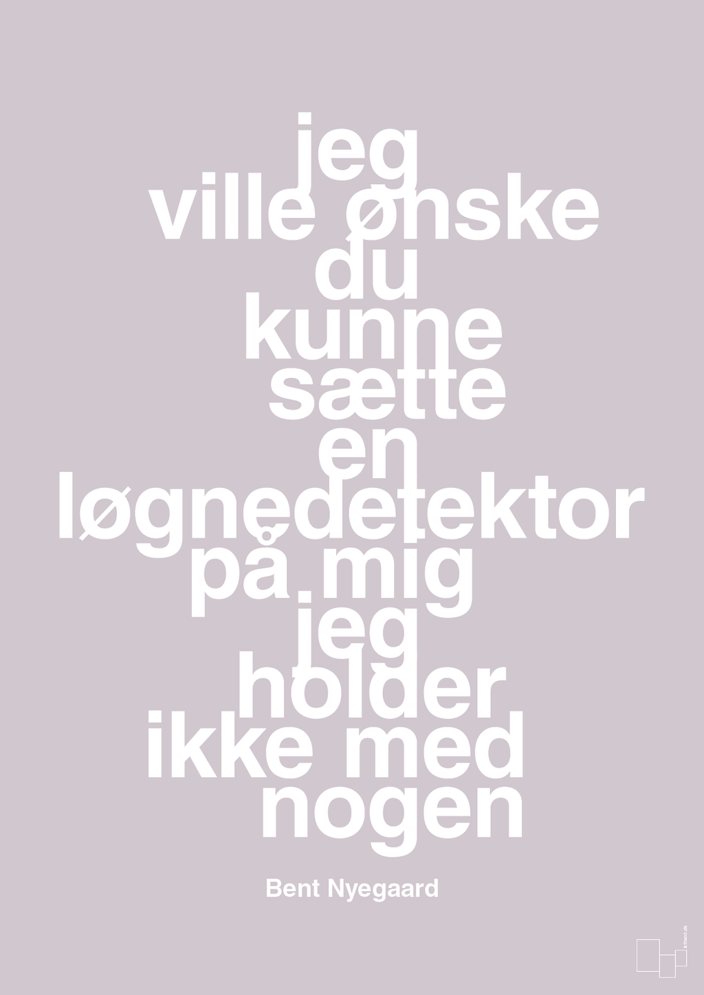plakat: jeg ville ønske du kunne sætte en løgnedetektor på mig - jeg holder ikke med nogen - dusty lilac-Håndbold-A1two3