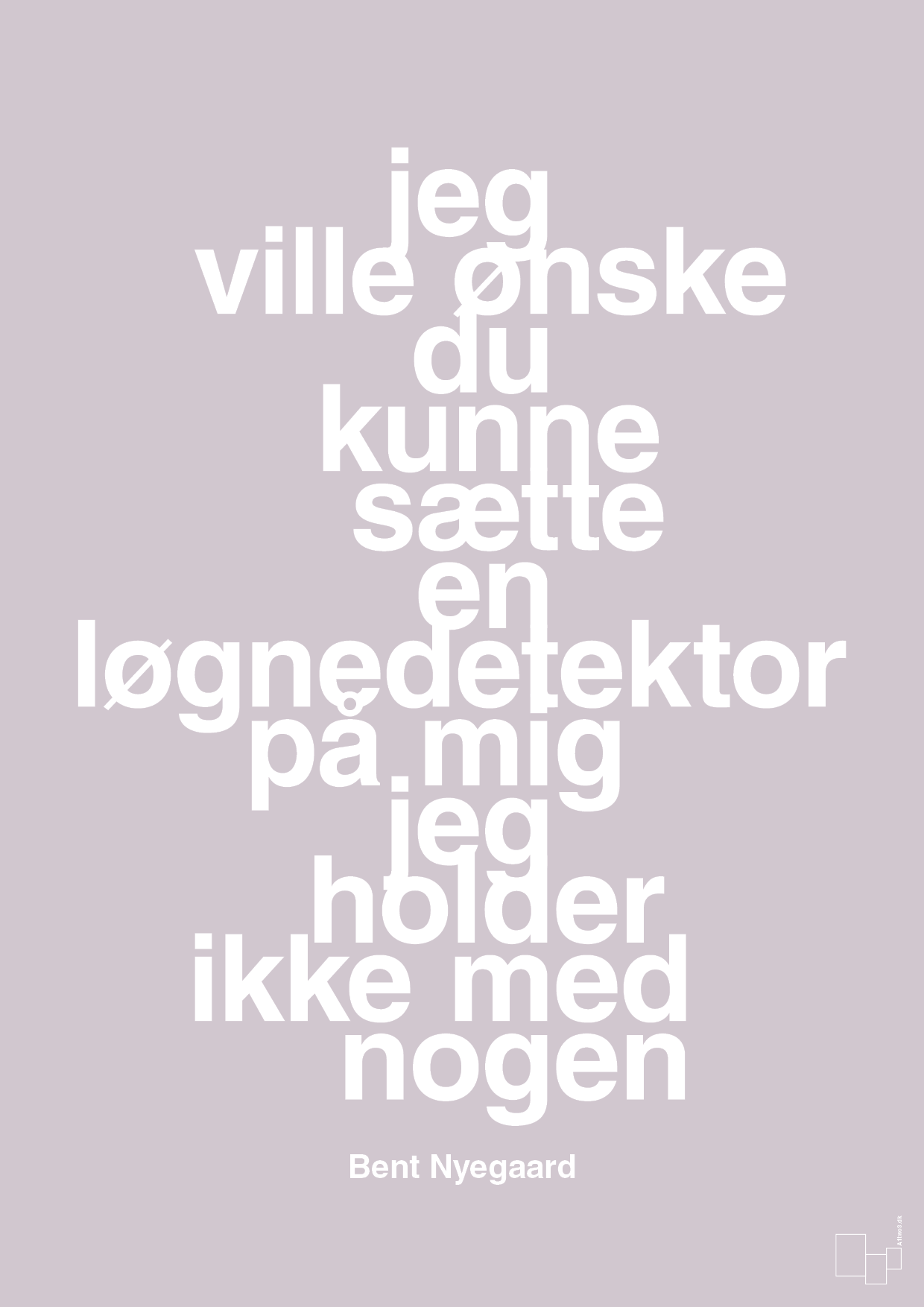 plakat: jeg ville ønske du kunne sætte en løgnedetektor på mig - jeg holder ikke med nogen - dusty lilac-Håndbold-A1two3