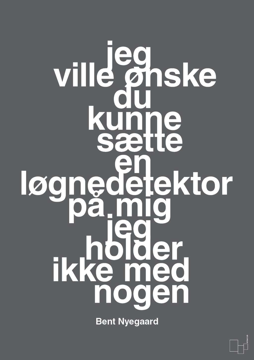 plakat: jeg ville ønske du kunne sætte en løgnedetektor på mig - jeg holder ikke med nogen - graphic charcoal-Håndbold-A1two3