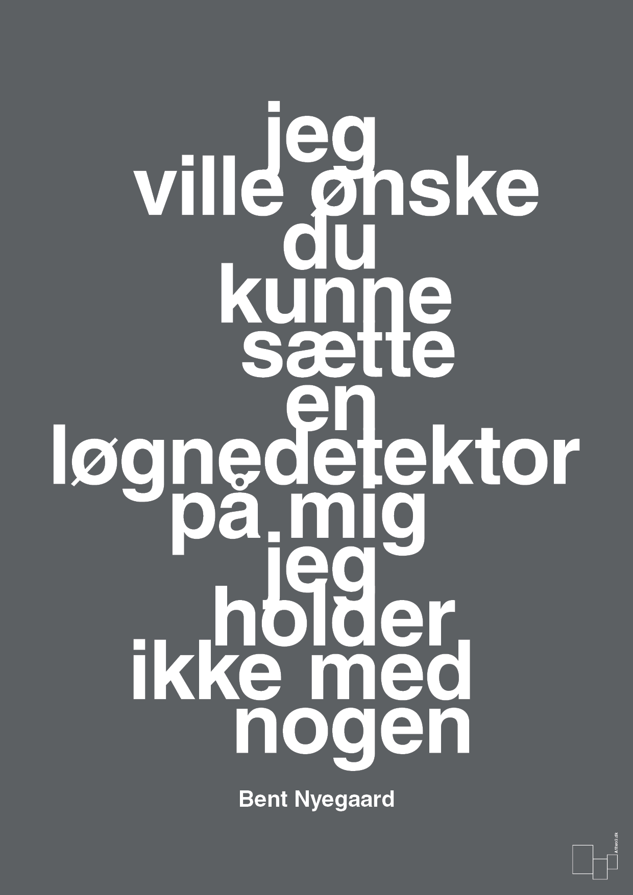 plakat: jeg ville ønske du kunne sætte en løgnedetektor på mig - jeg holder ikke med nogen - graphic charcoal-Håndbold-A1two3