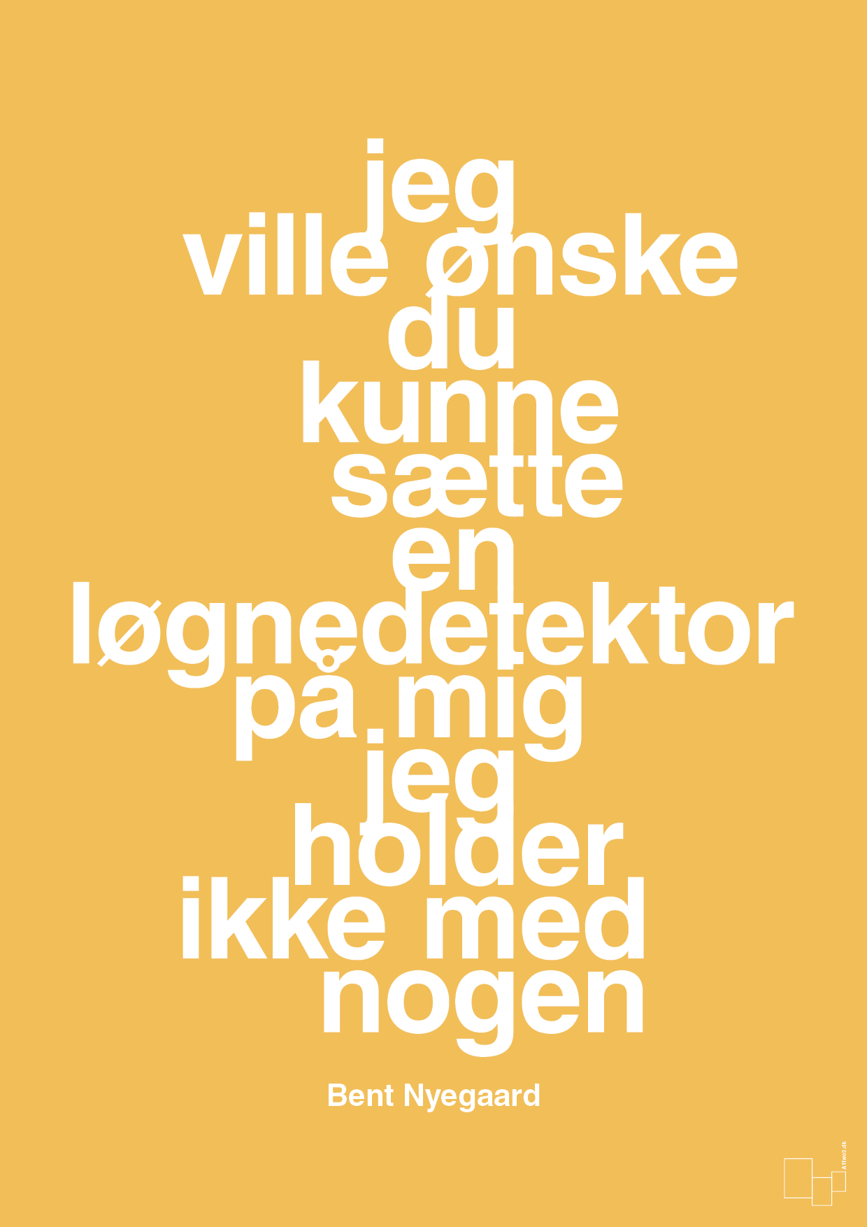 plakat: jeg ville ønske du kunne sætte en løgnedetektor på mig - jeg holder ikke med nogen - honeycomb-Håndbold-A1two3