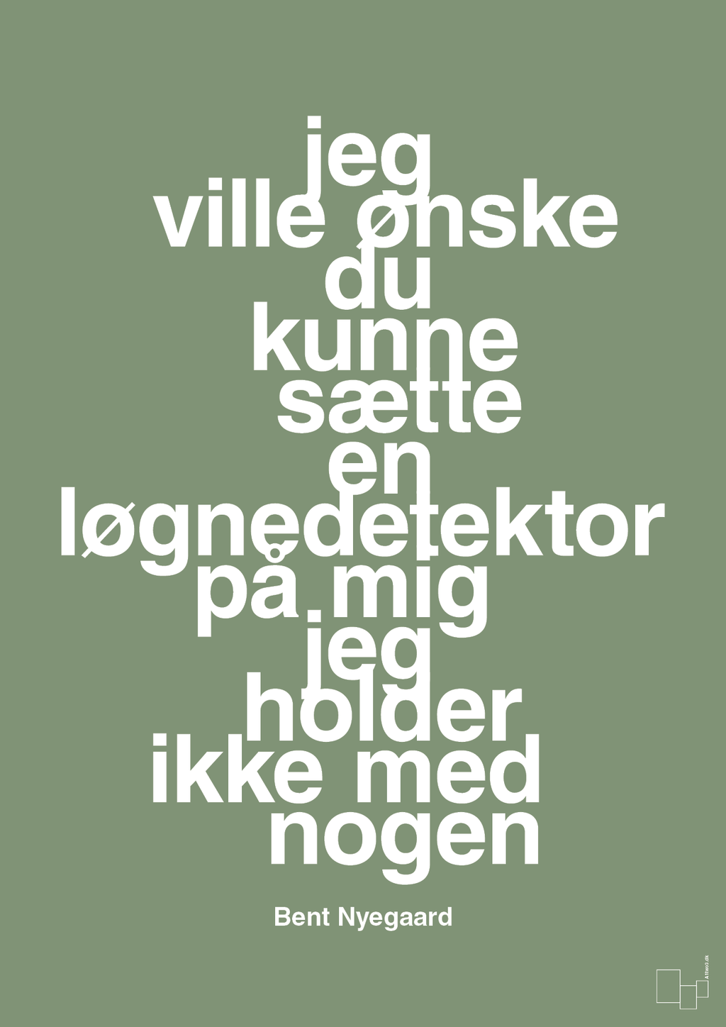 plakat: jeg ville ønske du kunne sætte en løgnedetektor på mig - jeg holder ikke med nogen - jade-Håndbold-A1two3
