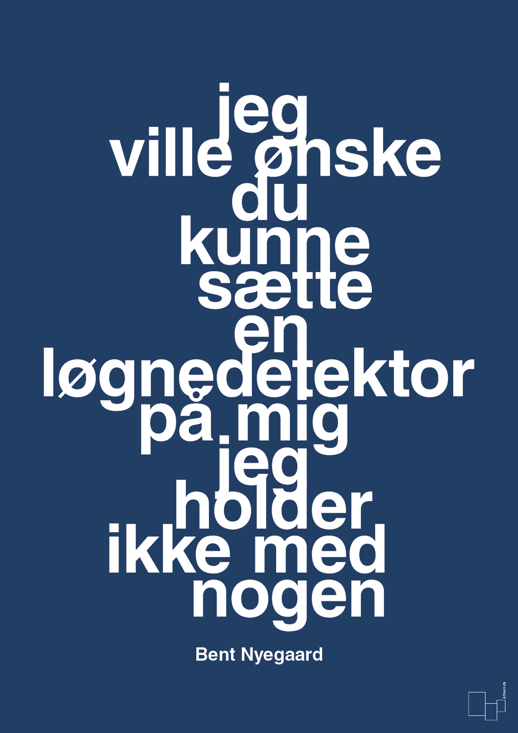 plakat: jeg ville ønske du kunne sætte en løgnedetektor på mig - jeg holder ikke med nogen - lapis blue-Håndbold-A1two3