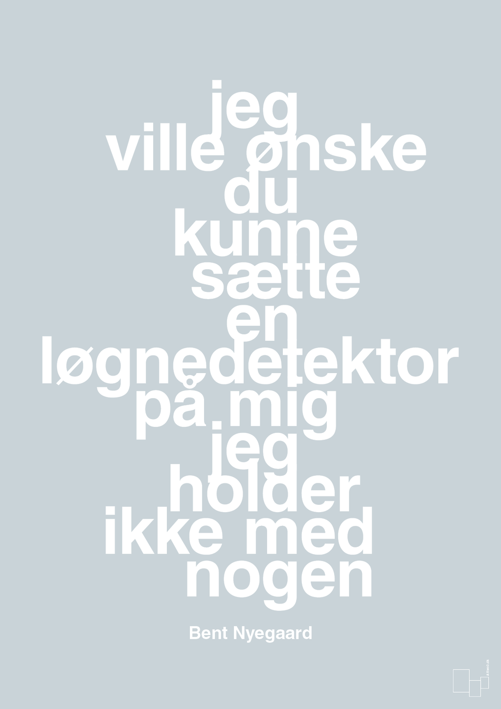 plakat: jeg ville ønske du kunne sætte en løgnedetektor på mig - jeg holder ikke med nogen - light drizzle-Håndbold-A1two3