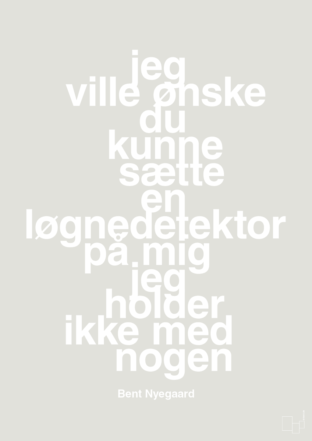 plakat: jeg ville ønske du kunne sætte en løgnedetektor på mig - jeg holder ikke med nogen - painters white-Håndbold-A1two3