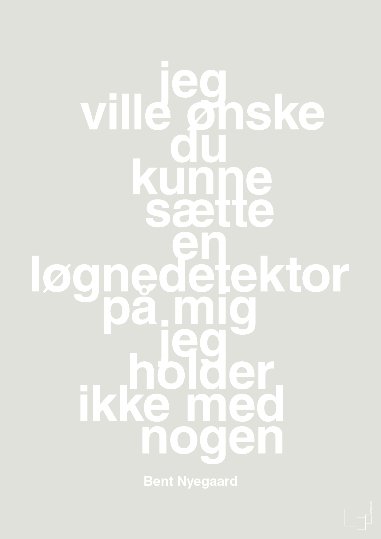 plakat: jeg ville ønske du kunne sætte en løgnedetektor på mig - jeg holder ikke med nogen - painters white-Håndbold-A1two3