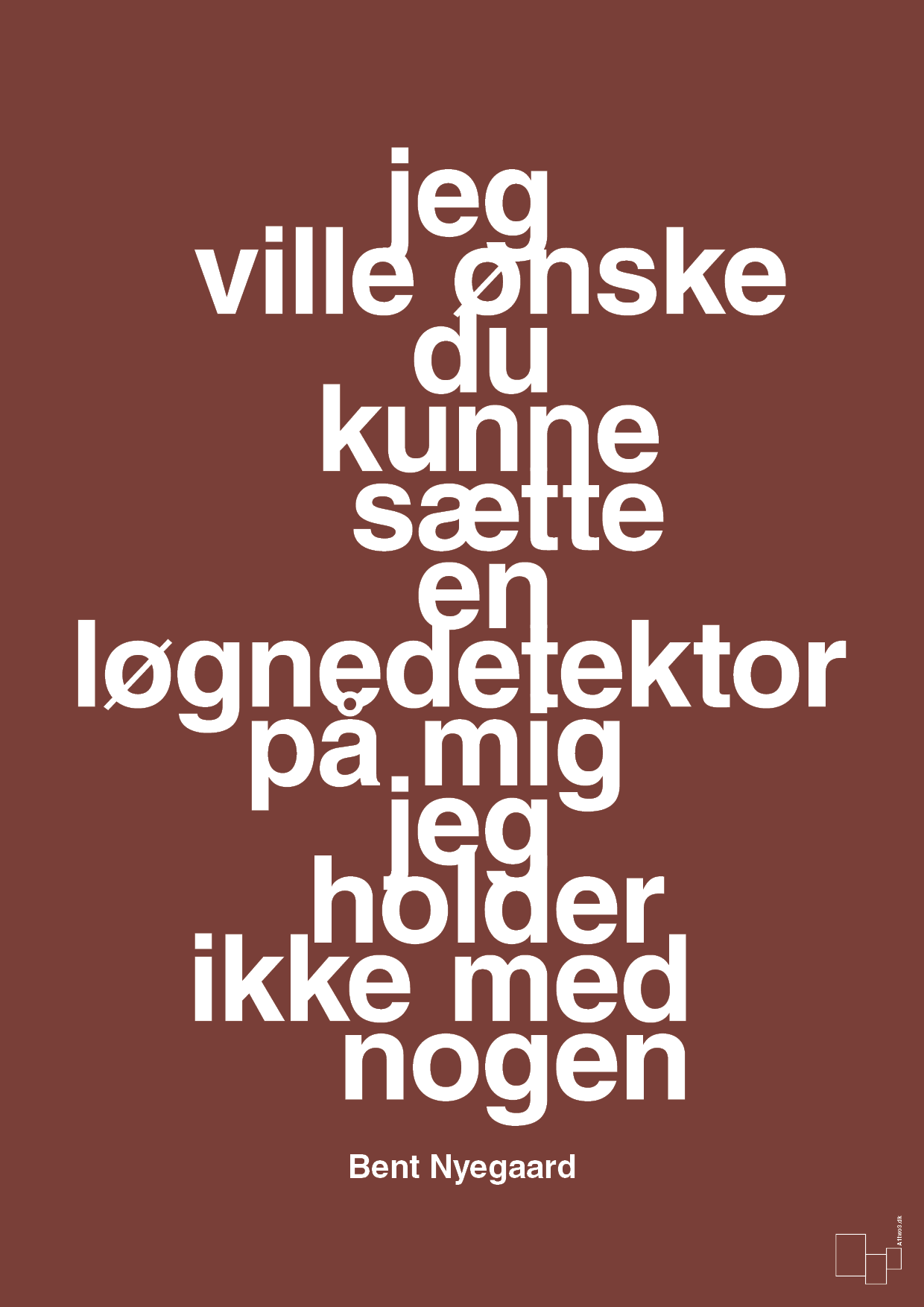 plakat: jeg ville ønske du kunne sætte en løgnedetektor på mig - jeg holder ikke med nogen - red pepper-Håndbold-A1two3