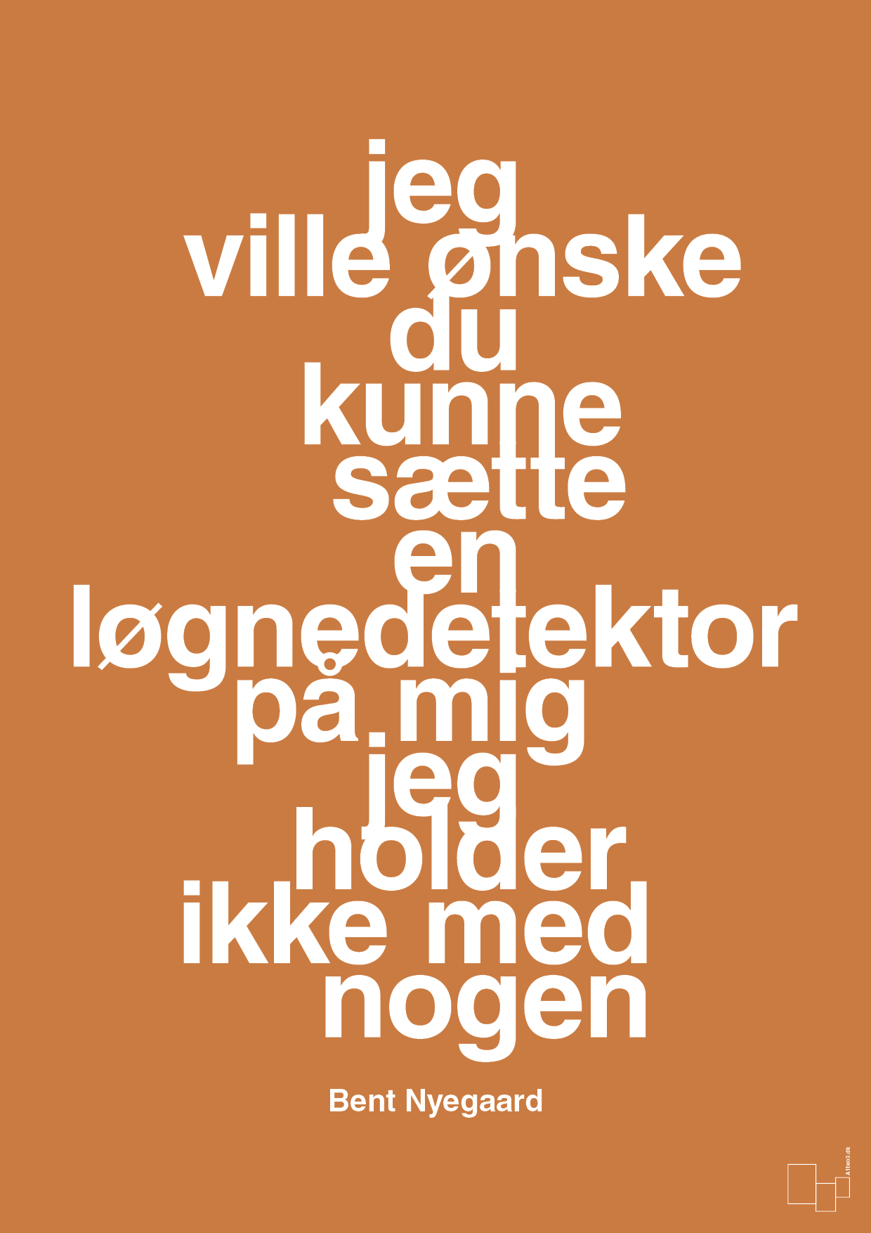 plakat: jeg ville ønske du kunne sætte en løgnedetektor på mig - jeg holder ikke med nogen - rumba orange-Håndbold-A1two3