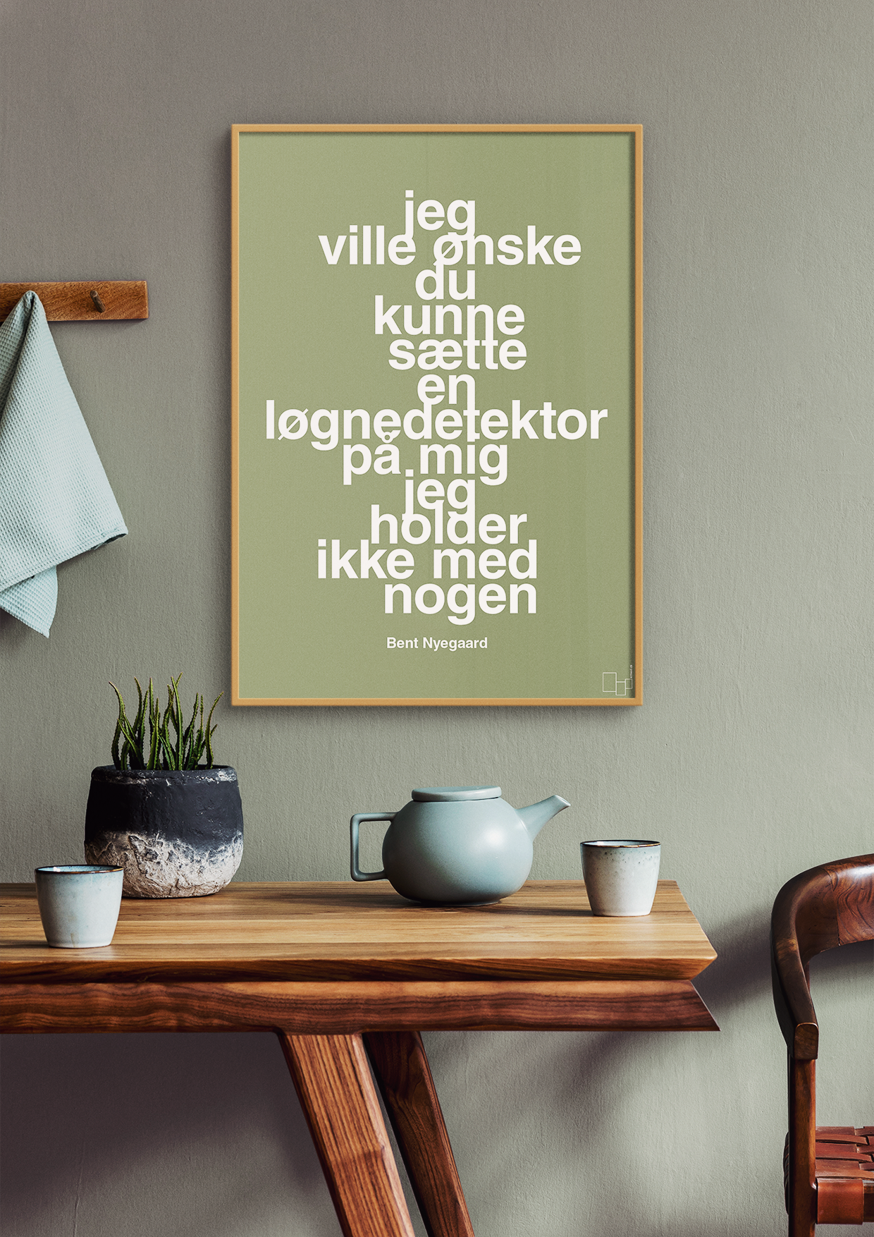 plakat: jeg ville ønske du kunne sætte en løgnedetektor på mig - jeg holder ikke med nogen - graphic charcoal-Håndbold-A1two3