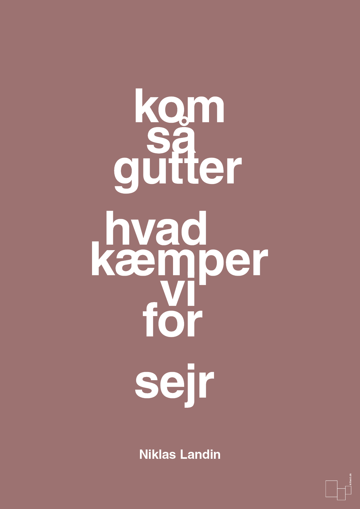 plakat: kom så gutter hvad kæmper vi for sejr - plum-Håndbold-A1two3