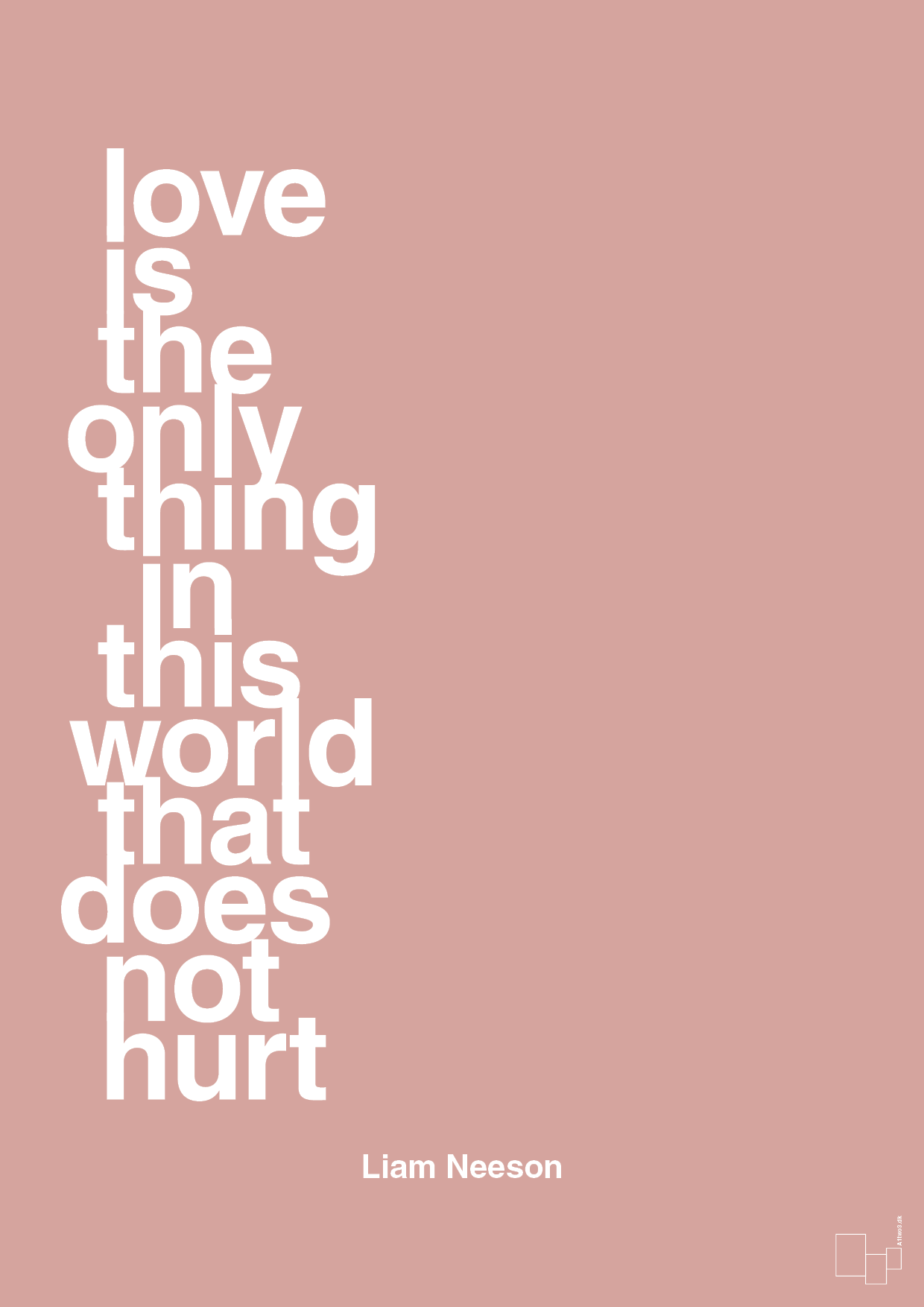 plakat: love is the only thing in this world that does not hurt - bubble shell-Skuespiller-A1two3