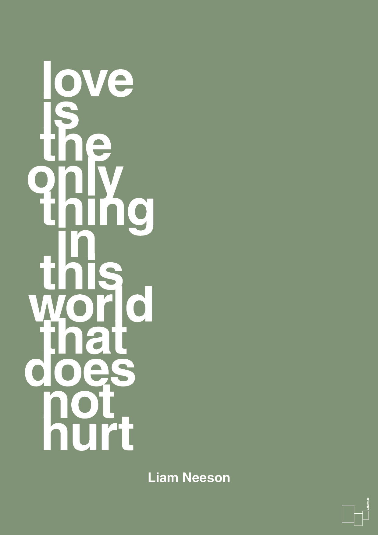 plakat: love is the only thing in this world that does not hurt - jade-Skuespiller-A1two3