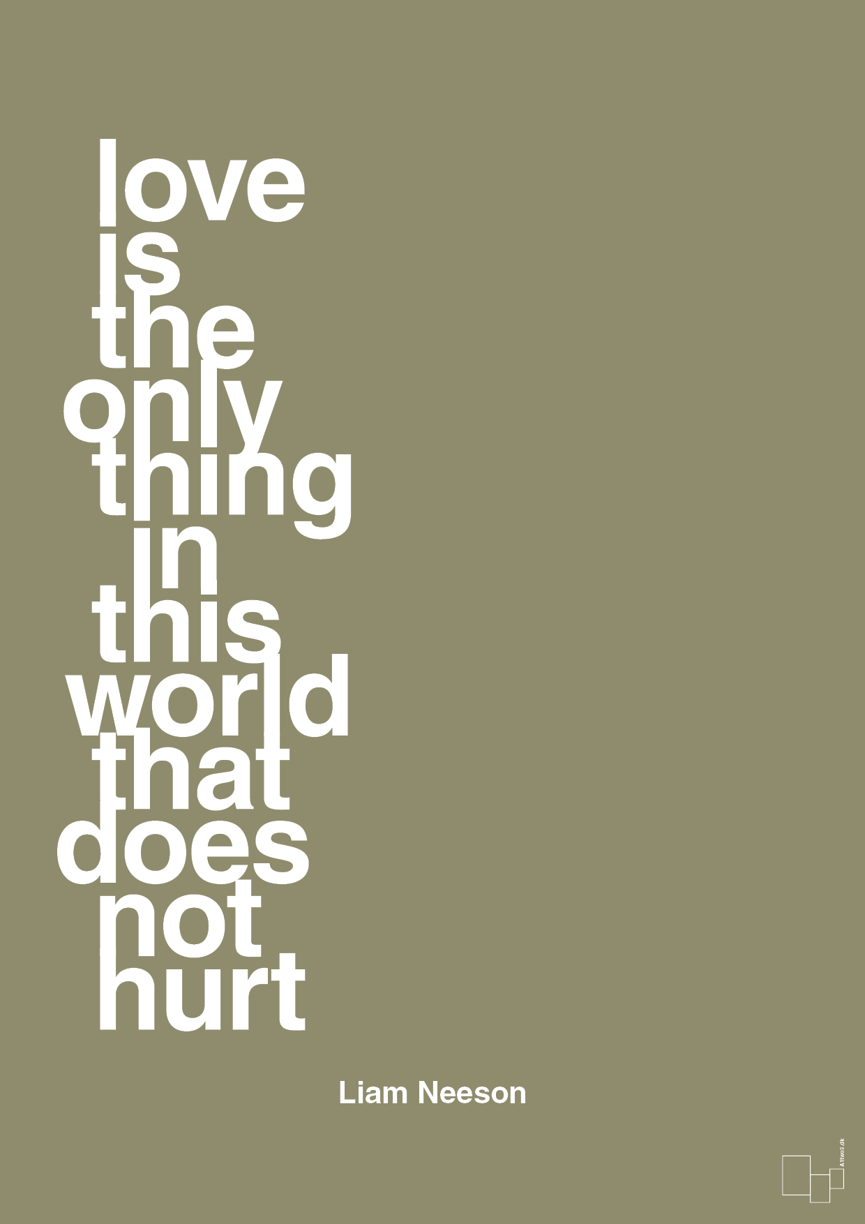 plakat: love is the only thing in this world that does not hurt - misty forrest-Skuespiller-A1two3