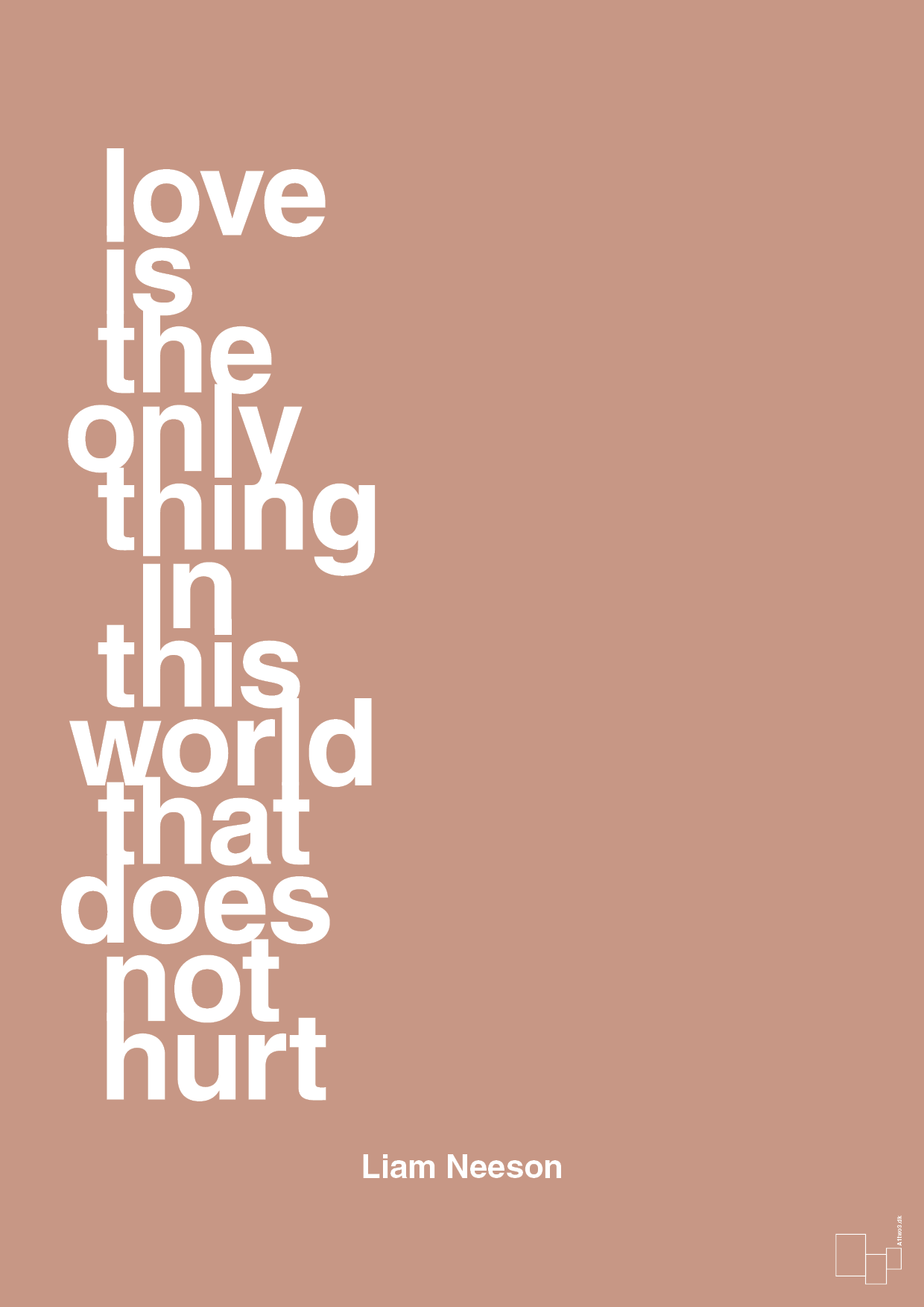 plakat: love is the only thing in this world that does not hurt - powder-Skuespiller-A1two3