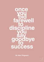 plakat: once you bid farewell to discipline you say goodbye to success - bubble shell-Fodbold-A1two3