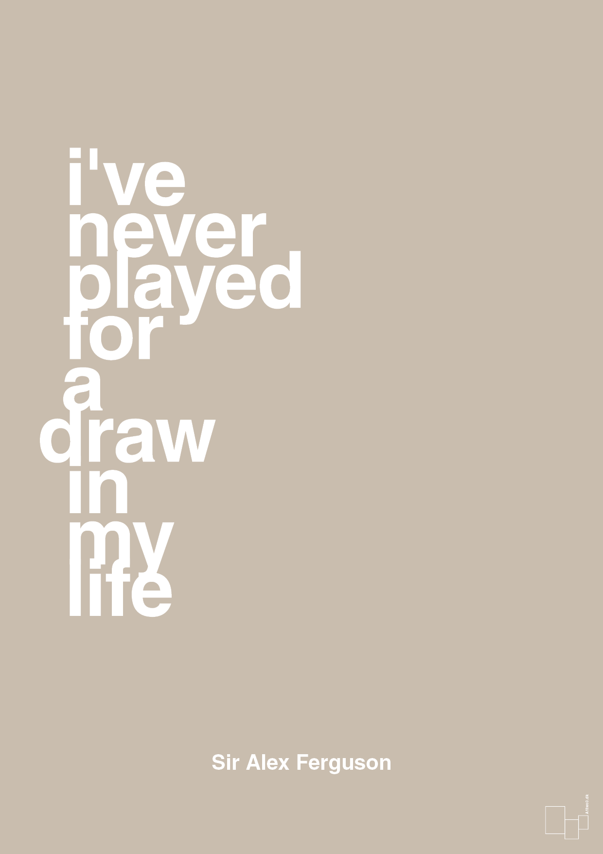 plakat: i've never played for a draw in my life - creamy mushroom-Fodbold-A1two3