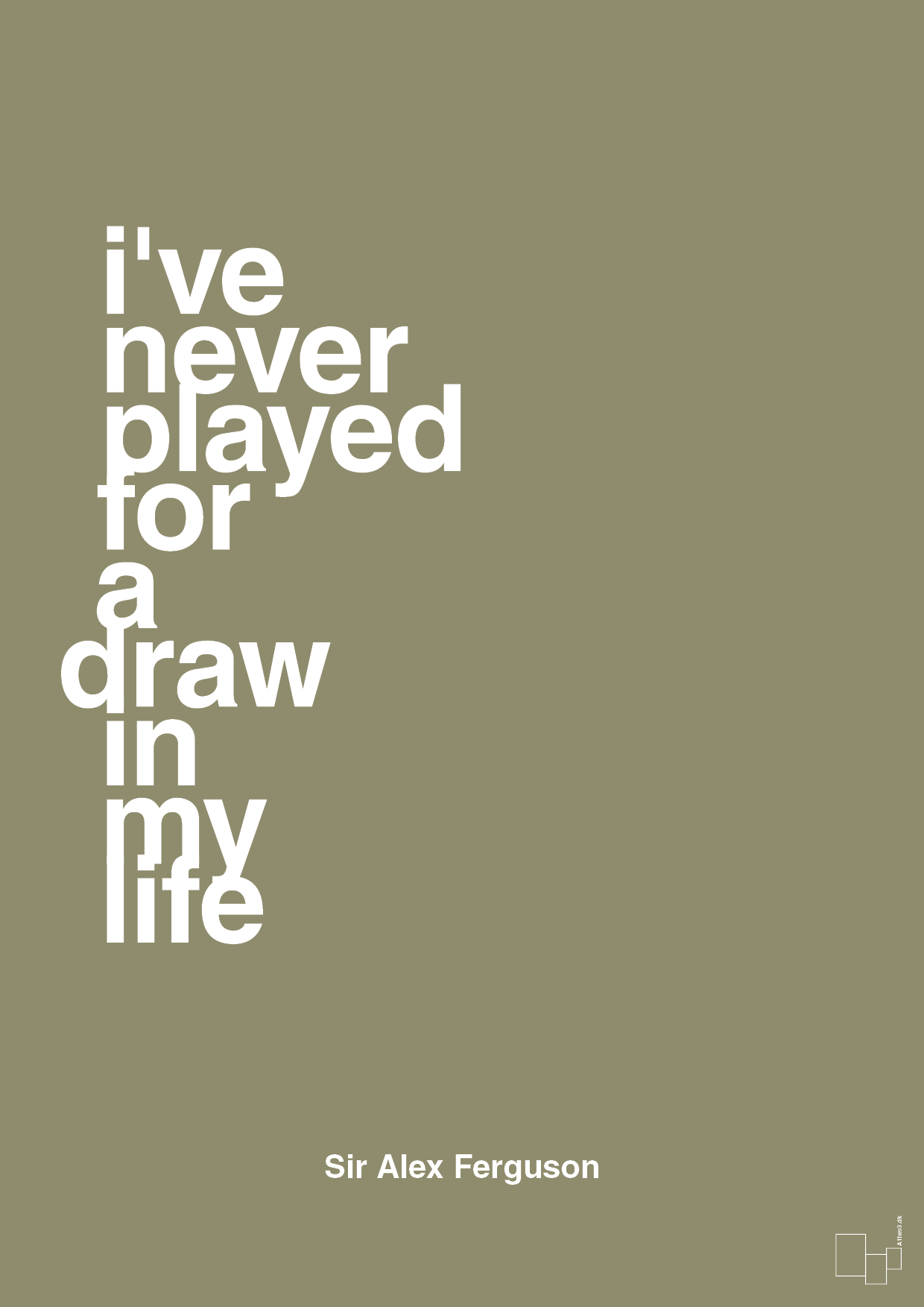 plakat: i've never played for a draw in my life - misty forrest-Fodbold-A1two3