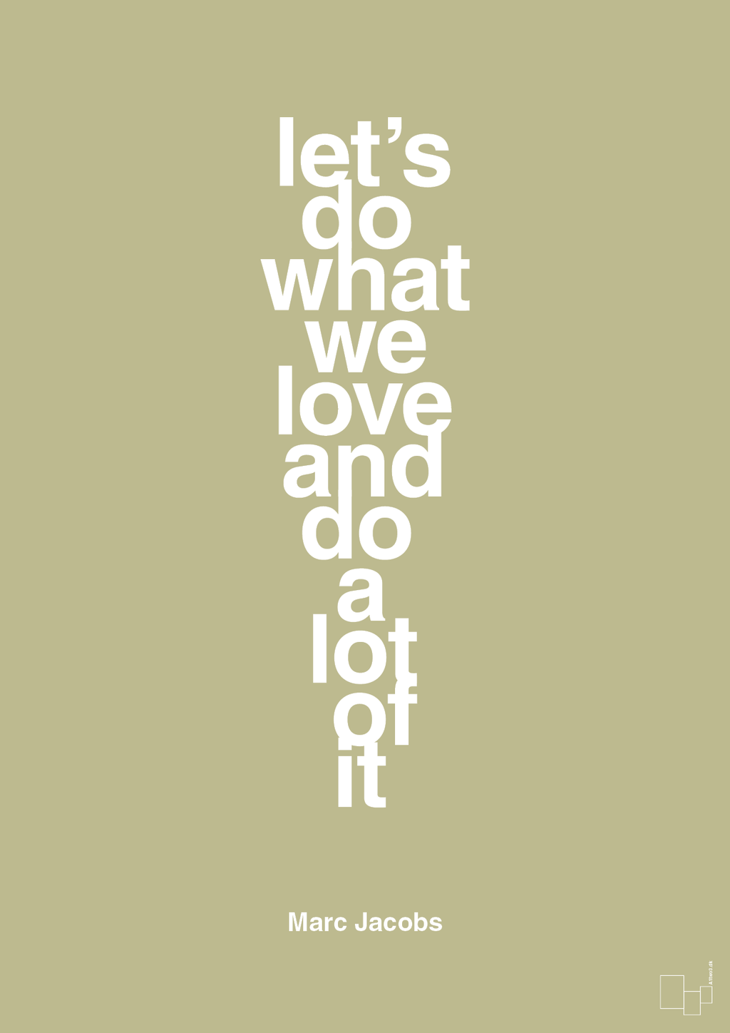 plakat: lets do what we love and do a lot of it - back to nature-Designer-A1two3