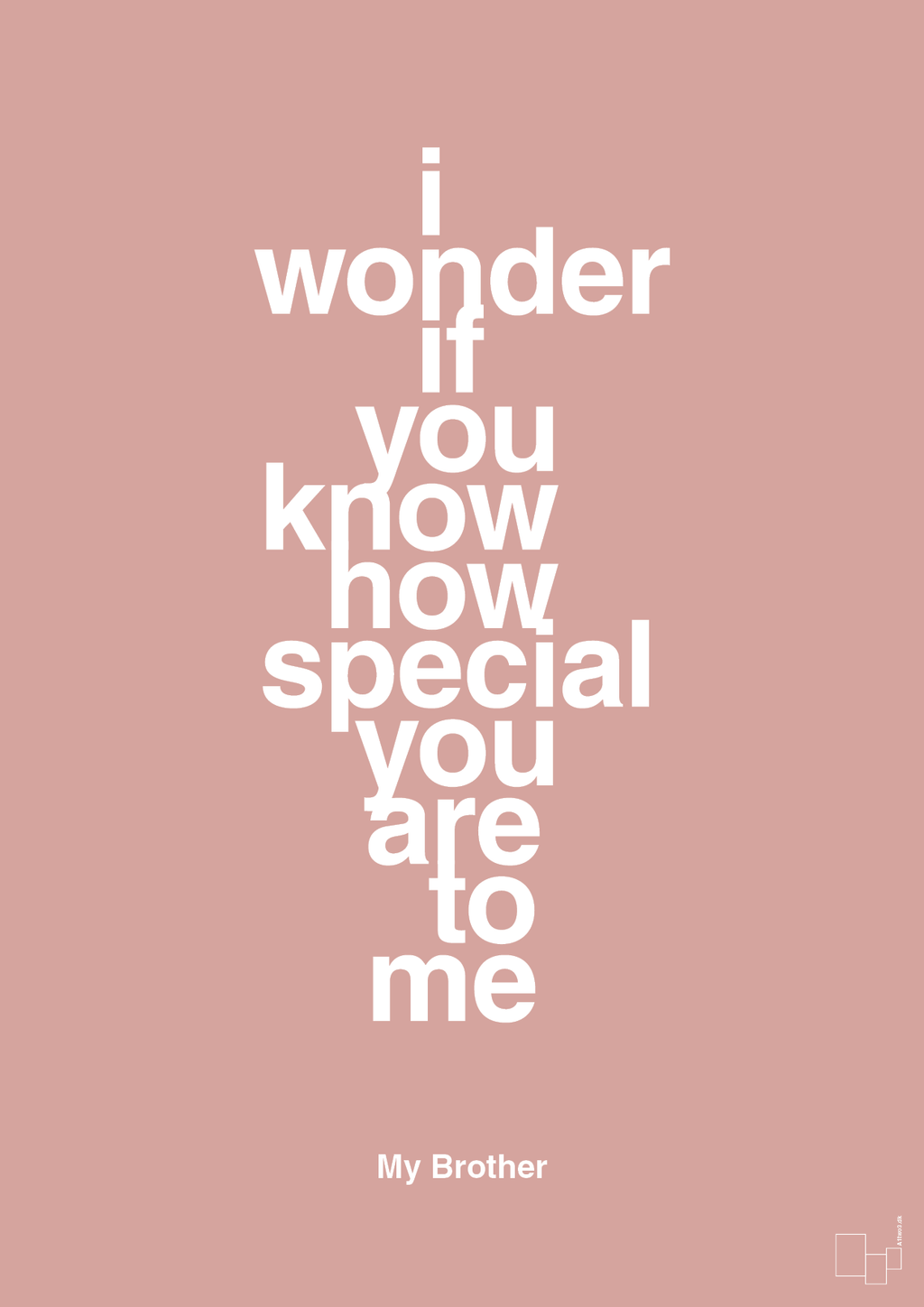 plakat: my brother - i wonder if you know how special you are to me - bubble shell-Familie-A1two3