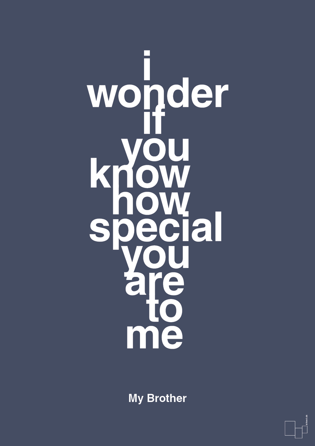My brother - i wonder if you know how special you are to me - petrol-Familie-A1two3