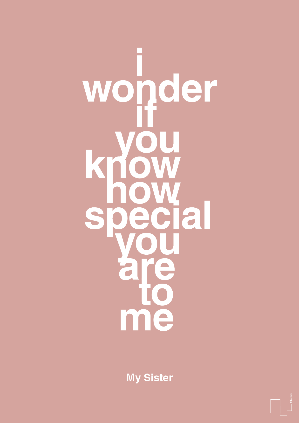 plakat: my sister - i wonder if you know how special you are to me - bubble shell-Familie-A1two3