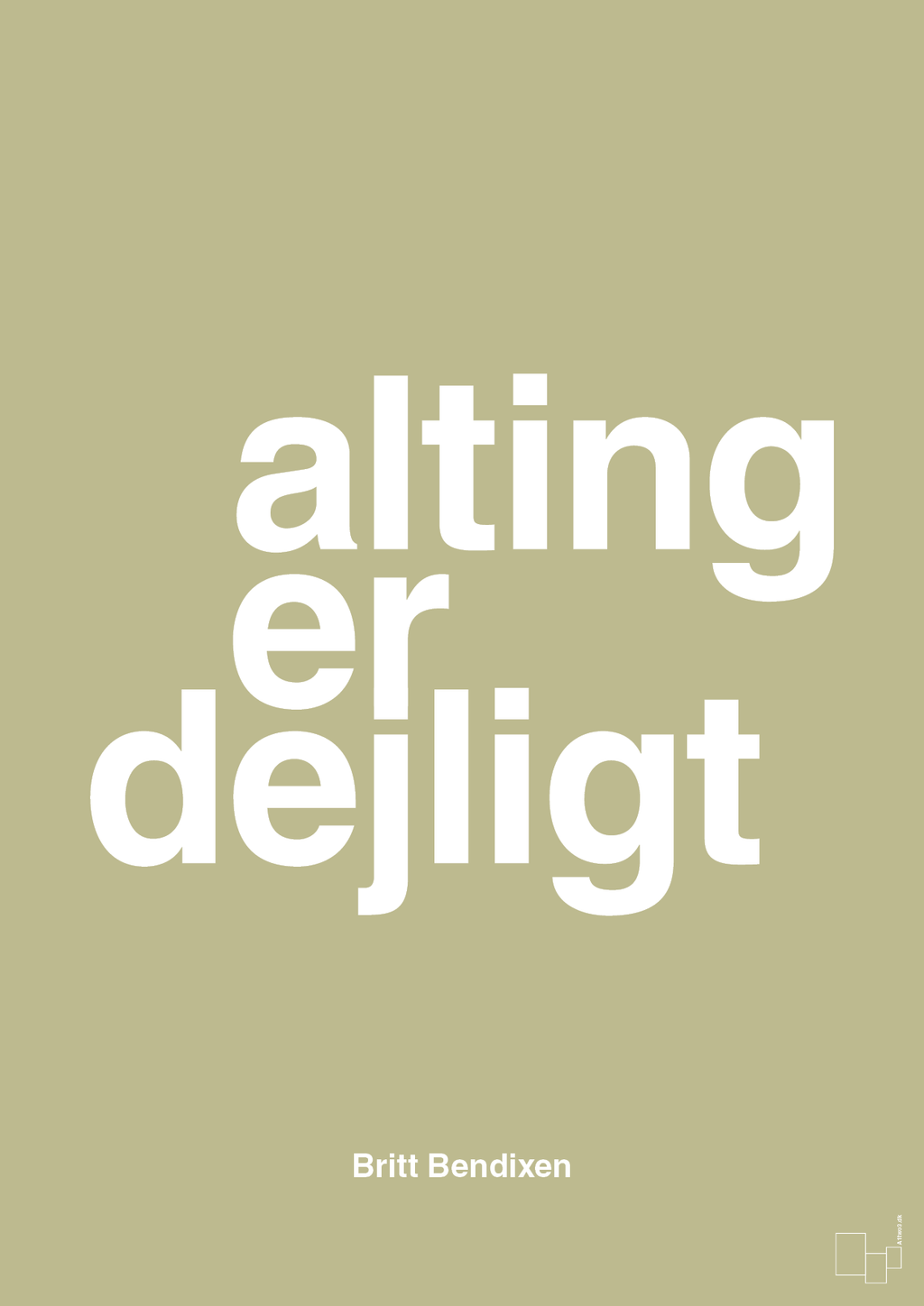 plakat: alting er dejligt - back to nature-Dans-A1two3
