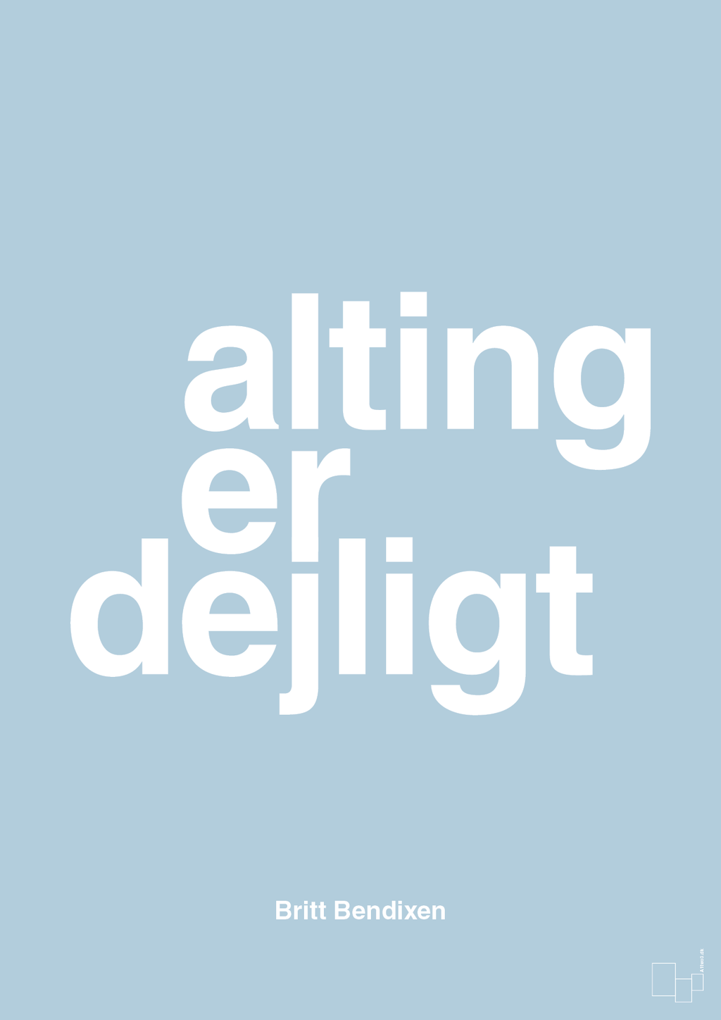 plakat: alting er dejligt - heavenly blue-Dans-A1two3