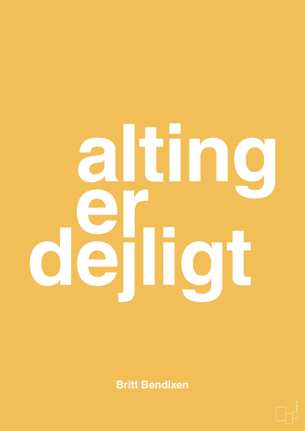 plakat: alting er dejligt - honeycomb-Dans-A1two3