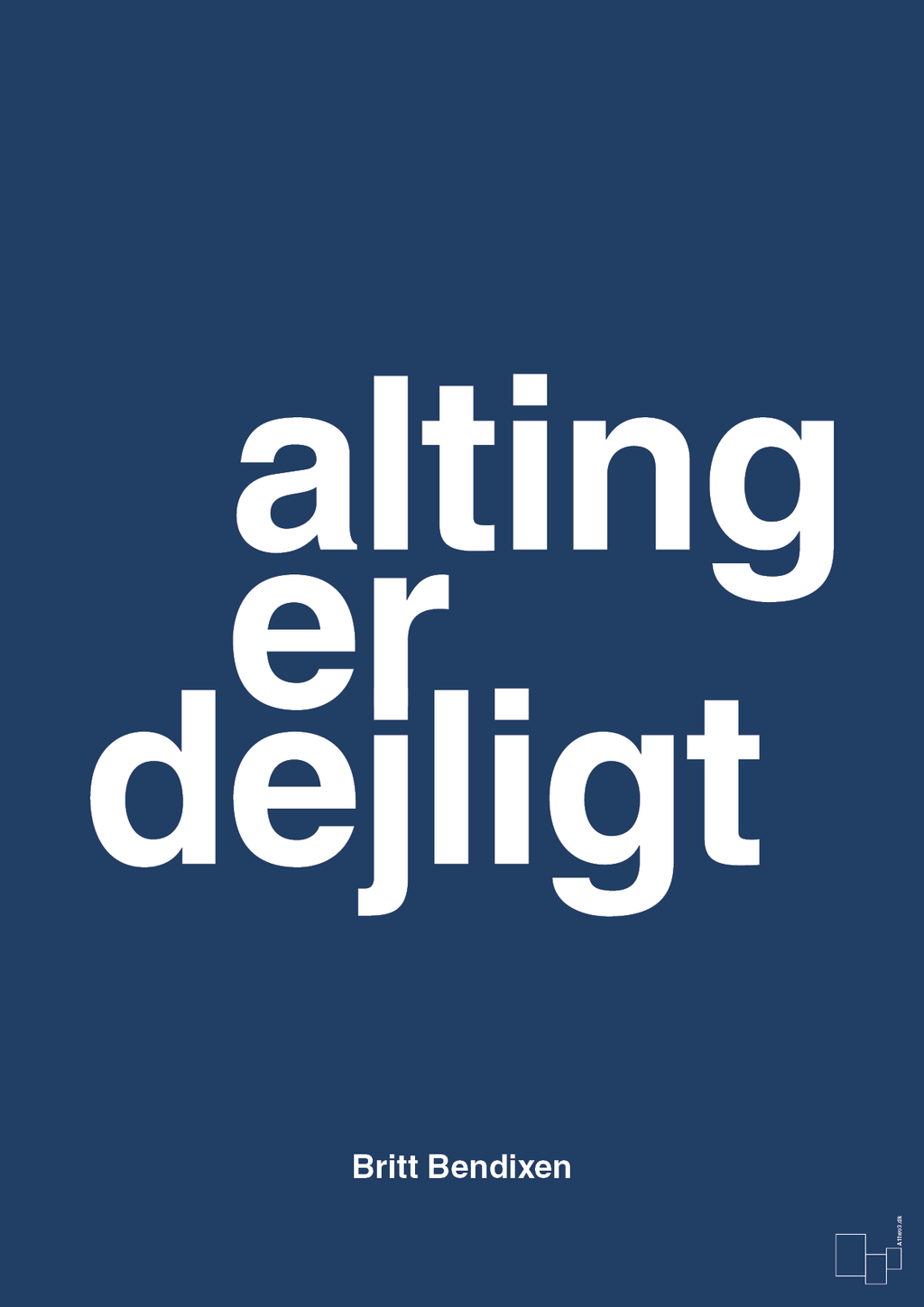 plakat: alting er dejligt - lapis blue-Dans-A1two3